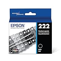 Epson 222 Claria Ink Standard Capacity Black Cartridge (T222120-S) Works with Workforce WF-2960, Expression XP-5200