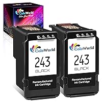 Remanufactured Ink Cartridge Replacement for Canon PG-243 PG-245XL 245XL for Pixma MX492 MX490 TR4520 MG2522 MG2922 MG2520 MG2920 MG3022 MG2420 iP2820 TS202 TS3122 MG3029 Printer (2 Black)