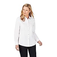 Foxcroft Womens Dianna Non-Iron Shirt White 8 One Size