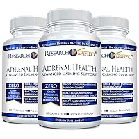 Research Verified Adrenal Support - 180 Capsules - Support Adrenal Gland Function, Boost Energy, Balance Cortisol - Mushrooms, B Vitamins, Bioflavonoids, BioPerine