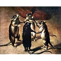 Plague Dance Of The Rats Nrats Dancing At The Time Of The Plague Oil On Canvas By An Unknown Flemish Artist 17Th Century Poster Print by (18 x 24)