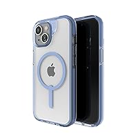 ZAGG Santa Cruz Snap iPhone 15/14/13 Case - MagSafe Phone Case, Drop Protection (13ft/4m), Durable Graphene, Anti-Yellowing, and Scratch-Resistant Phone Case, Blue