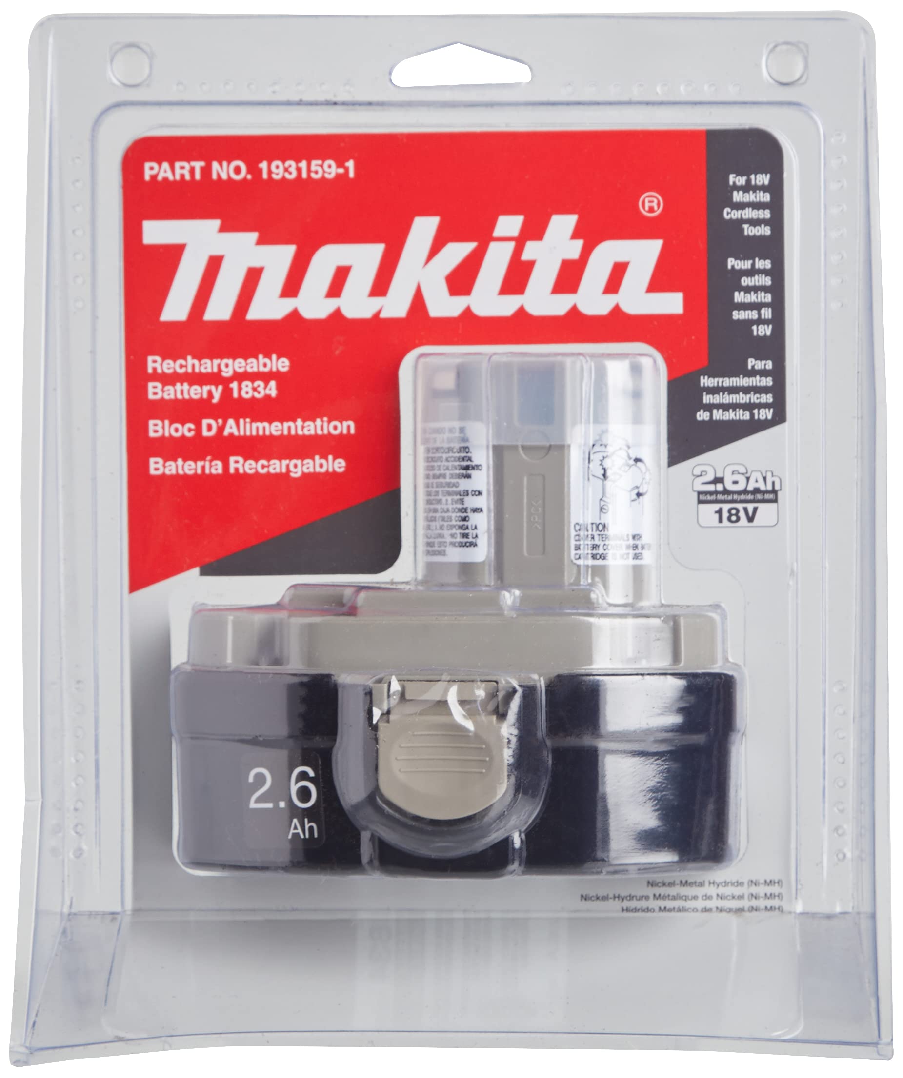 Makita MAK193159-1 Pod-Style Battery, 18-volt, 2.6-Amp