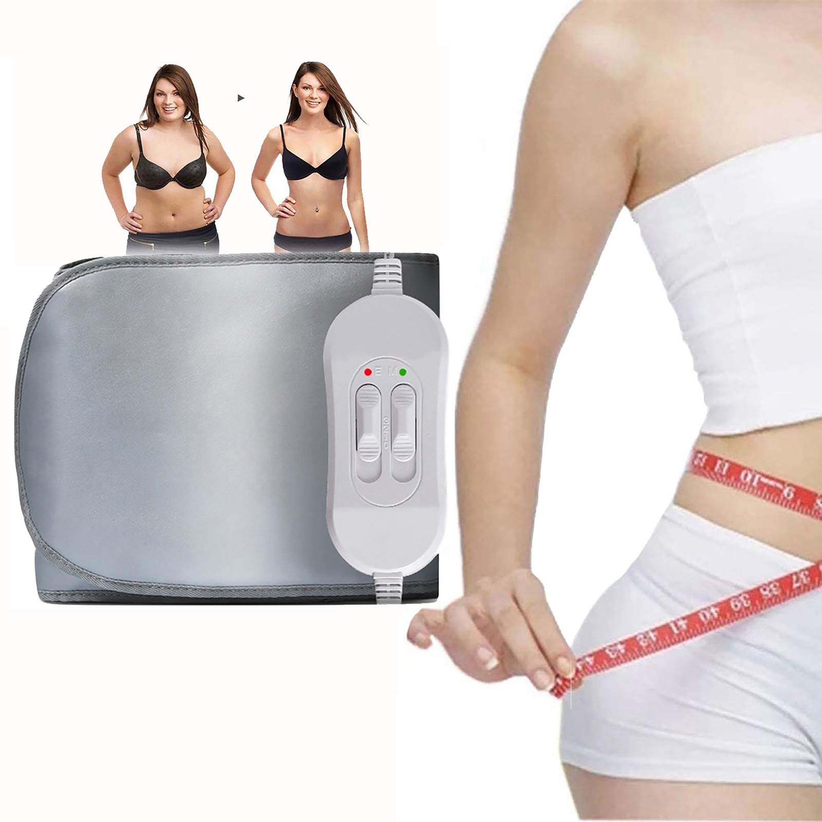WSND Vibration Massage Weight Lose Belt Far Infrared Heater Sauna Slimming Belt with 2 Motors Weight Losing Health Care Tools for Women and Men