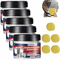 Joyoasis Stainless Steel Clean Wax, Magical Nano-Technology Stainless Steel Cleaning Paste-Surface Safe, No Residue, 100ML Stainless Steel Stain Cleaning Wax (5pcs)