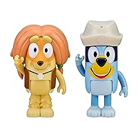 Bluey and Indy Doctors 2 Figure Playset Pack Articulated 2.5 Inch Action Figures Includes Nurses Hat Official Collectable Toy
