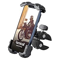 Lamicall Bike Phone Holder Mount - Motorcycle Handlebar Phone Mount Clamp, One Hand Operation, ATV Scooter Phone Clip for iPhone 15/14 Pro Max/X/XS, Galaxy S10 and 4.7-6.8
