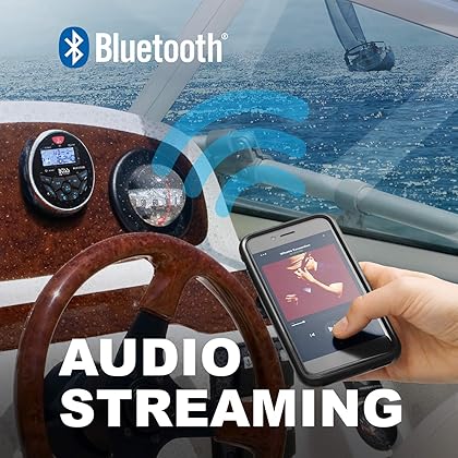 BOSS Audio Systems MGR350B Marine Gauge Receiver - Bluetooth, Digital Media MP3 Player, no CD Player, USB Port, AM FM Radio, Weatherproof, black, small/medium