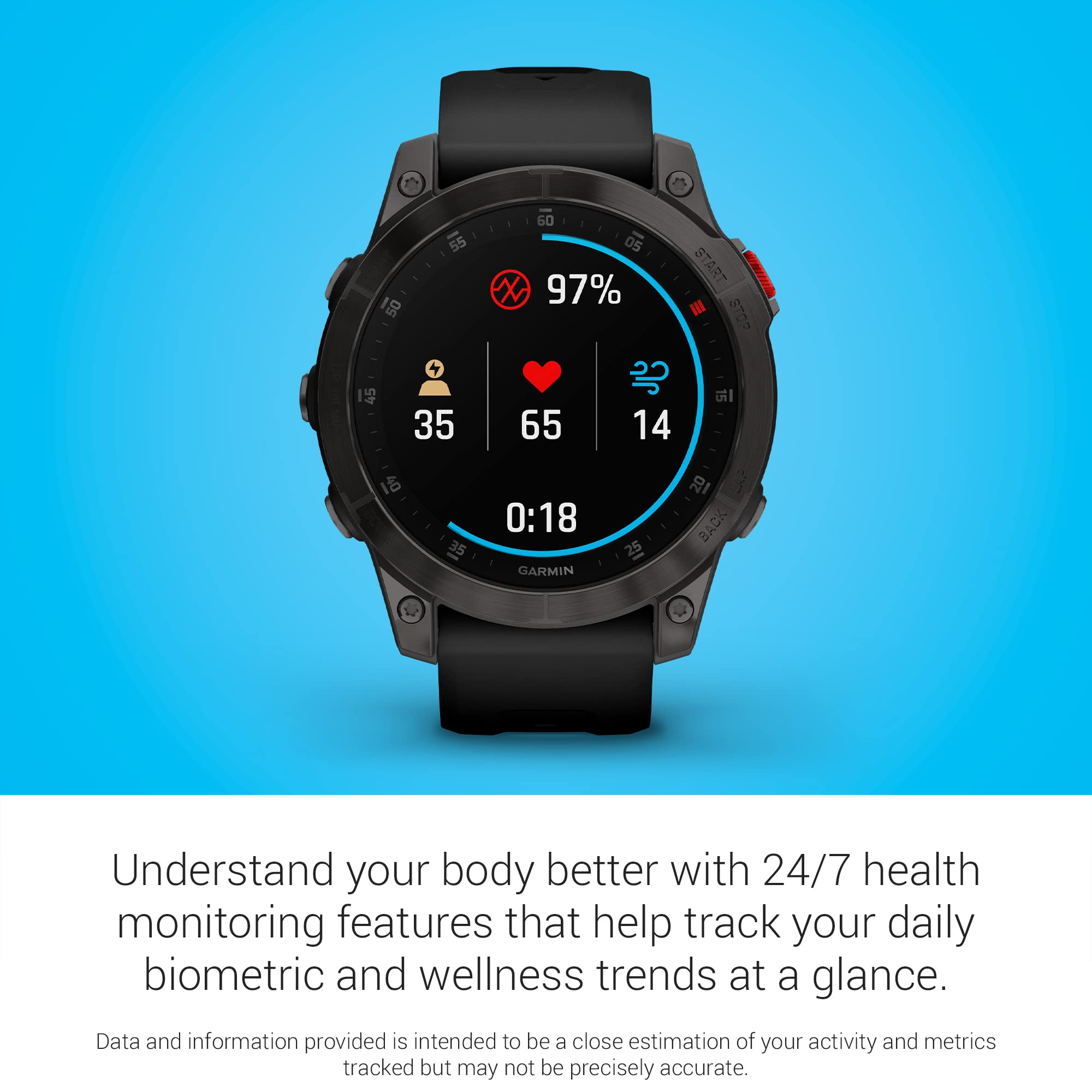 Garmin 010-02582-10 epix Gen 2, Premium active smartwatch, Health and wellness features, touchscreen AMOLED display, adventure watch with advanced features, black titanium