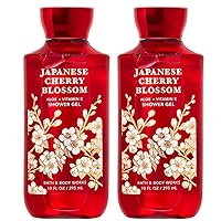 Bath and Body Works Japanese Cherry Blossom Shower Gel Gift Sets For Women 10 Oz 2 Pack (Japanese Cherry Blossom)