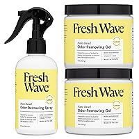 Fresh Wave Lemon Odor Removing Gels and Spray Bundle: (2) 15oz. Gels and (1) 8fl. oz. Spray