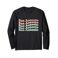 Vintage 70's USA Hippie City - Retro San Antonio Long Sleeve T-Shirt