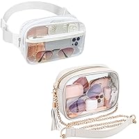 PACKISM Clear Purses & Clear Fanny Pack for Women Clear Bag for Stadium Events Approved- Bundle Sale 2 pack