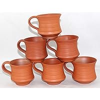 Terracotta(Real Mitti) Clay Mud Tea Kullad Cup Set Of 6 For Good Health(120ml) (c-cup-102)