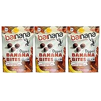 Barnana Organic Peanut Butter Cup Chewy Banana Bites, 3.5 Ounce Bag (Pack of 3)