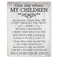 One Day When My Children are Grown Parents Wood Sign Parents Children Quote 16x20
