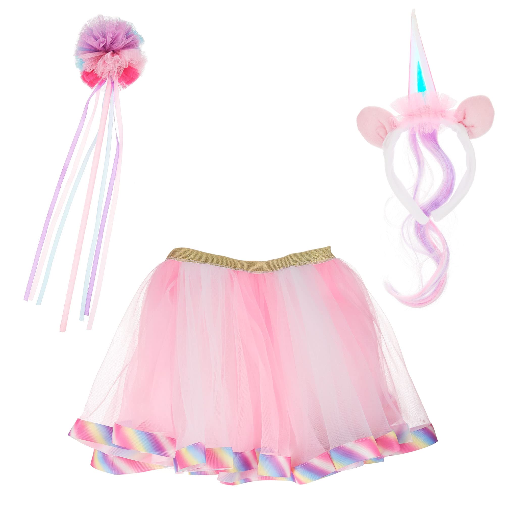 Expressions – Unicorn Princess Dress Up Set – 3 PC Play Costume ,Party Role Play Dress up, Party ,Perfect for kids princess birthday gift,Disney cruise ,