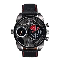Avaner Men's Watch Analogue Quartz Chronograph with Leather Strap Elegeant Digital Watch for Men
