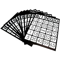 25 Pack of EZ Readers Jumbo Sized Bingo Cards - All Different Numbering!