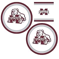 Mississippi State Party Supplies | Tableware Bundle Includes Plates and Napkins for 24 People