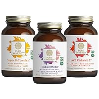 Mood and Adrenal Support Bundle | Mood Support Supplement with Organic Saffron Extract | USDA Organic Vitamin C | Vitamin B Complex Made with Organic Whole Foods | Non-GMO and Vegan