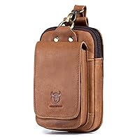 Vintage Leather Belt Bag for Men, Travel Bag for Cell Phone, Purse, Waist Bag