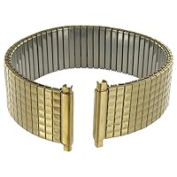 17-21mm T&C Gold Tone Stainless Steel Mens Expansion Watch Band 520882