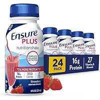 Plus Strawberry Nutrition Shake, Meal Replacement Shake, 24 Pack