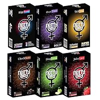 Bulk Combo Pack Ribbed, Extra Lubricated, 1500 Dots, Contoured, Delay Infinity, Thin, Strawberry, Chocolate, Green Apple Flavored Condom (1000 Count)