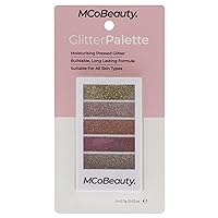 MCoBeauty Glitter Palette - Add A Touch Of Sparkle To Your Eyes - With 5 Different Wearable Shades - Flexible Formula Blends Easily - Can Be Worn Alone Or On Top Of Eyeshadow - 1 Pc