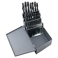 Drill America 29 Piece High Speed Steel Drill Bit Set with Black Oxide Finish (1/16