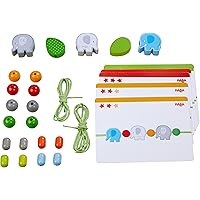 HABA 305779 Threading Game Elephants, Threading Game from 3 Years, Made in Germany