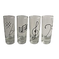 Music Symbol shot glasses (set 4)