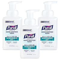 Advanced Hand Sanitizer 2in1 Moisturizing Foam, Naturally Fragranced with Essential Oils, 10 oz Pump Bottle (Pack of 3), 3002-06-EC