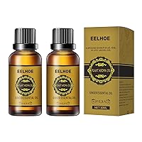 Belly Drainage Ginger Oil, 2Pcs Herbal Slimming Massage Oil, Natural Drainage Ginger Oil Essential Relax Massage Liquid, 30ml (White, One Size)