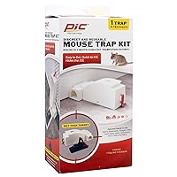 PIC Discreet Mouse Trap Kit, Mouse Traps Indoor for Home, Outdoor Snap Traps, Easy to Set, Reusable