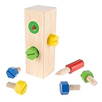 8 Piece Wooden Screw Block Activity Set - Great for Toddlers!