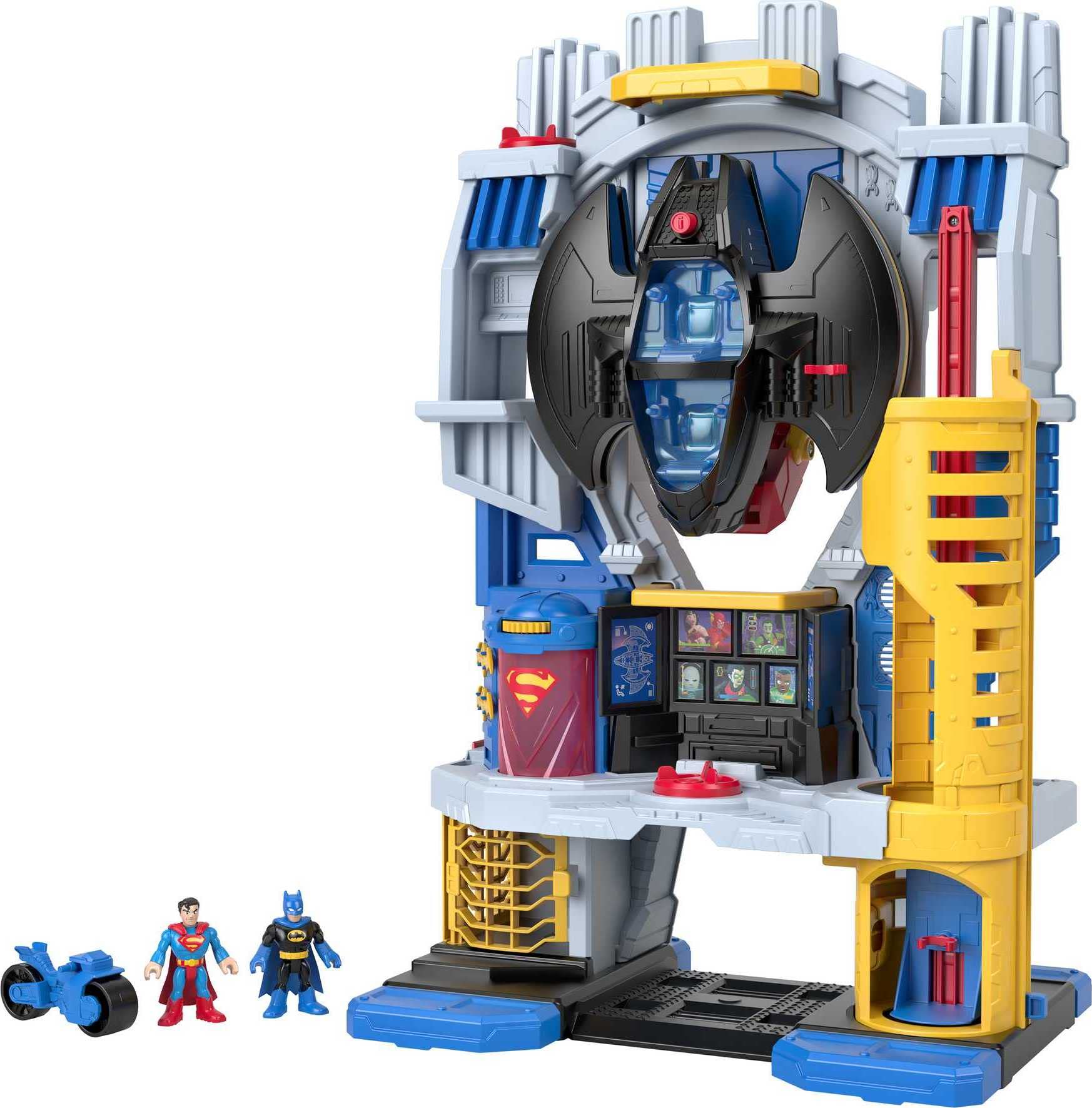 Imaginext DC Super Friends Batman Playset Ultimate Headquarters 2-Ft Tall with Lights Sounds Figures & Accessories for Ages 3+ Years