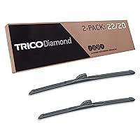 TRICO Diamond™ (25-2220) 22 Inch & 20 inch pack of 2 High Performance Automotive Replacement Windshield Wiper Blades For My Car Super Premium All Weather Beam Blade for Select Vehicle Models