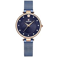 rorios Women's Watches Waterproof Analogue Quartz Wrist Watch with Stainless Steel Strap Casual Women's Watch Fashion Dress Watches for Women Girls