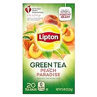 Lipton Peach Paradise Green Tea, 20 Count (Pack of 6)