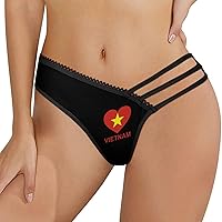 Love Vietnam Women's Underwear Sexy Transparent Mesh Briefs Low Waist Ladies Panties Fun Underpants