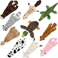 Best Pet Supplies 2-in-1 Fun Skin Stuffless Mystery Box Dog Squeaky Toy 4 Pack, Medium (Various Styles, Colors)