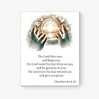 May The Lord Bless You and Keep You from Numbers 6:24-26 the Aaronic Blessing Christian Wall Art Print (Color 8x10)