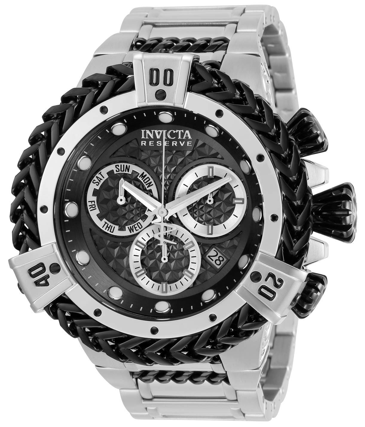 Invicta Men's Reserve Quartz Watch with Stainless Steel Strap, Silver, 31 (Model: 30541)