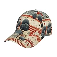 American House Hat for Women Men Classic Baseball Cap Golf Dad Hat Adjustable Sport Hats Black