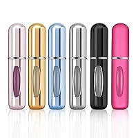 Portable Perfume Travel Refillable Bottle, Travel Size Cologne Atomizer Dispenser, Pocket Purse Perfume On The Go Container, Spray Bottles For Traveling 5ml (6 Pack)
