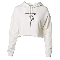 Womens Crop Top Hoodies Faith Fashion Sweatshirt Collection