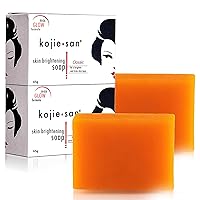 Kojie San Skin Brightening Soap - Original Kojic Acid Soap that Reduces Dark Spots, Hyperpigmentation, & Scars with Coconut & Tea Tree Oil - 65g x 2 Bars