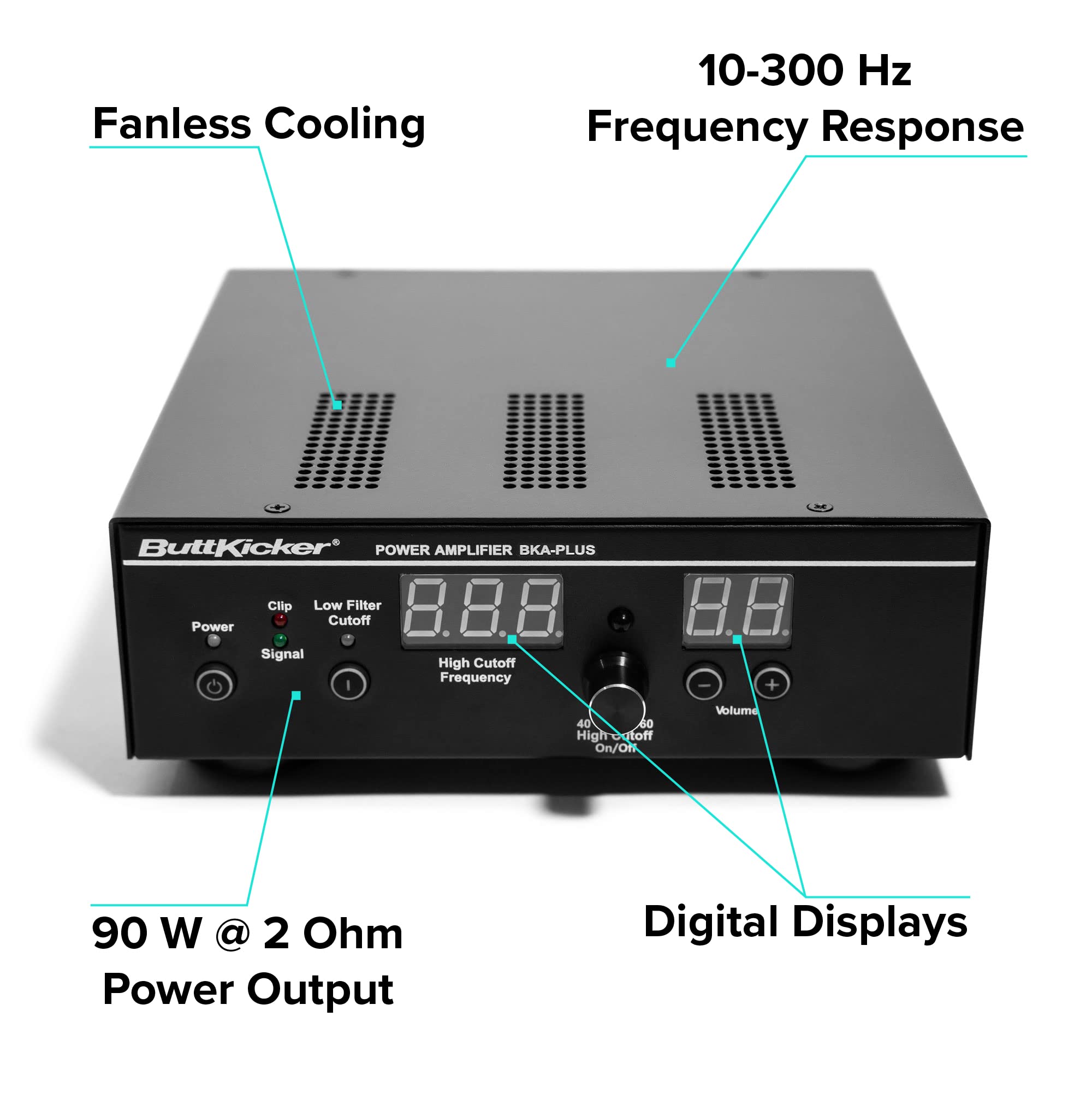 ButtKicker Gamer Plus Immersive Haptic Transducer w/ 90 Watt Power Amplifier (BK-GR-Plus)